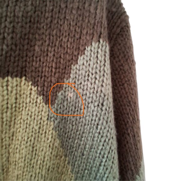 Wooden Ships Paola Buendia sweater womens X/S camo oversized acrylic wool mohair - Picture 3 of 6